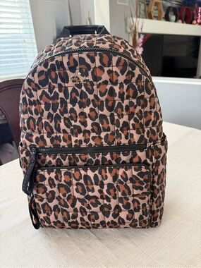 kate spade spotted leopard large backpack Nylon Bag Interior with Branded Print